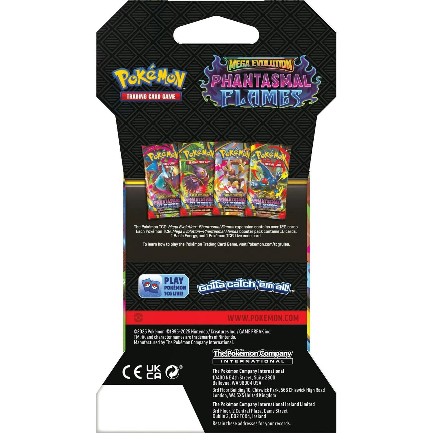 Pokemon Mega Evolution: Phantasmal Flames Sleeved Booster Pack