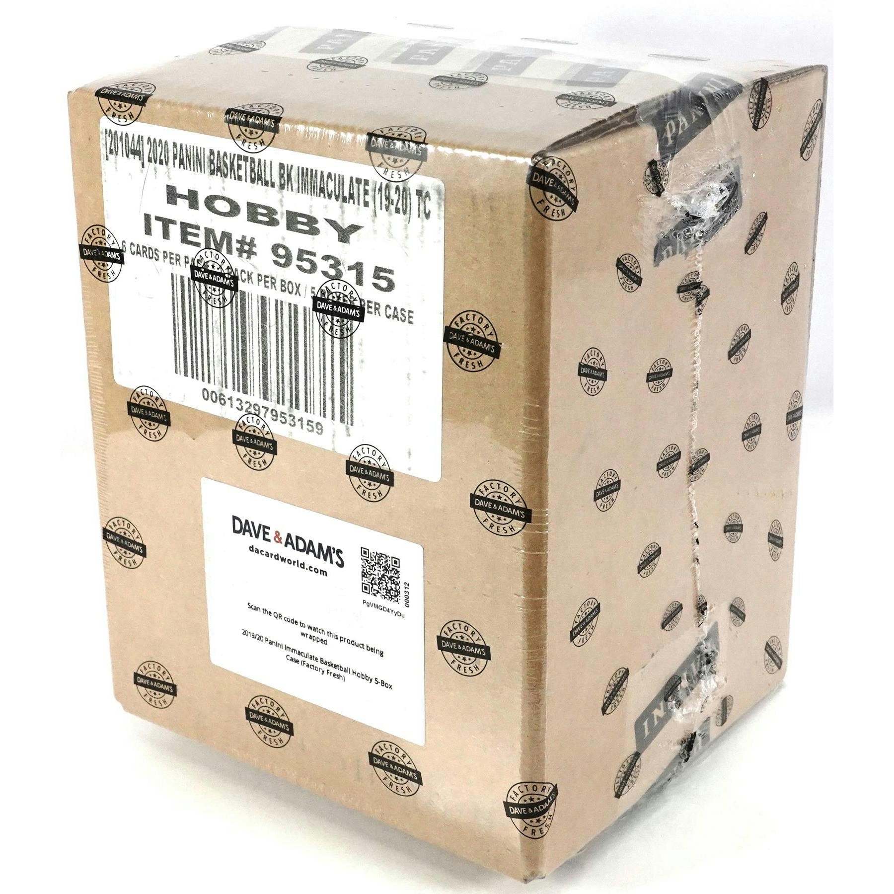 2019/20 Panini Immaculate Basketball Hobby 5-Box Case (Factory Fresh)