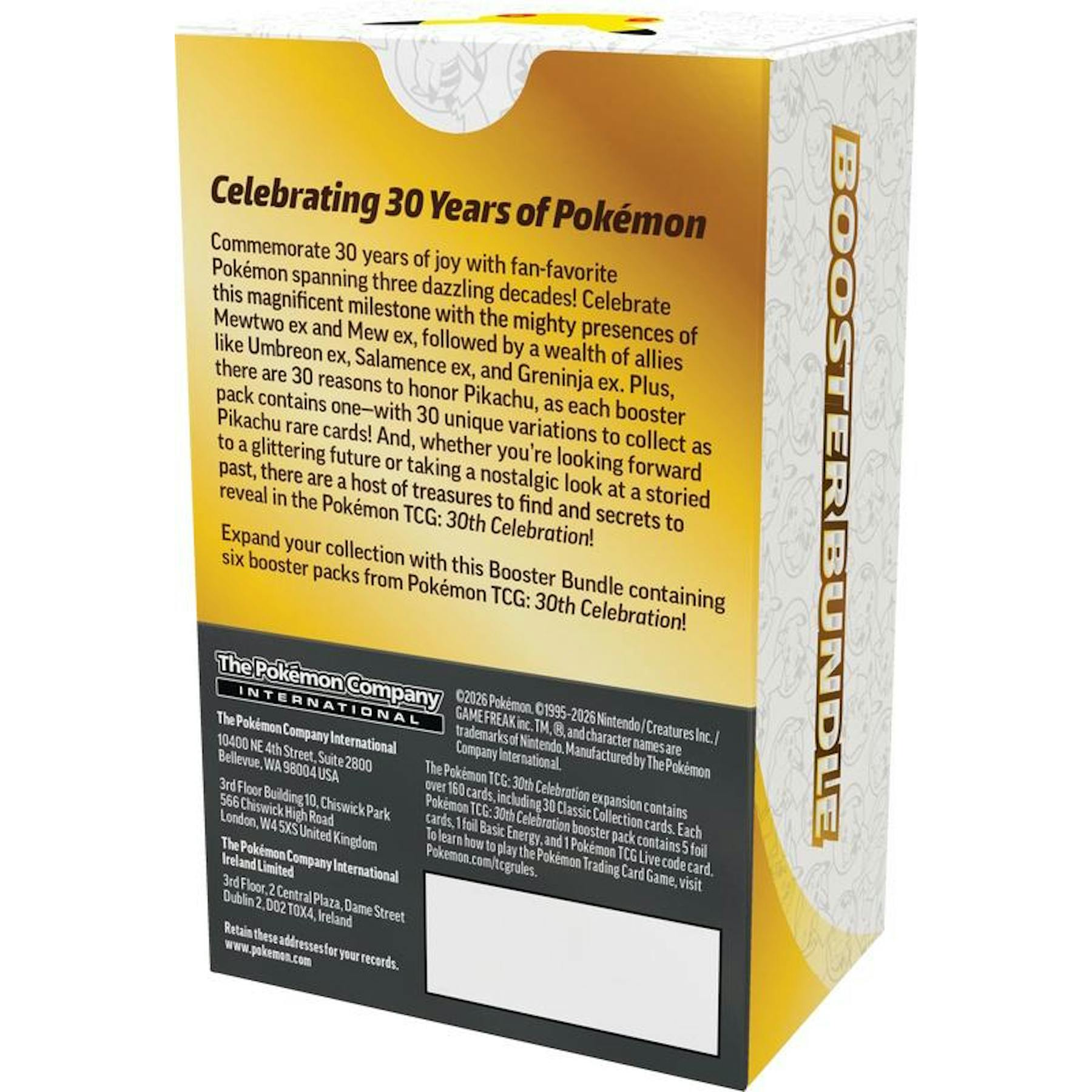 Pokemon 30th Celebration Booster Bundle (Presell)