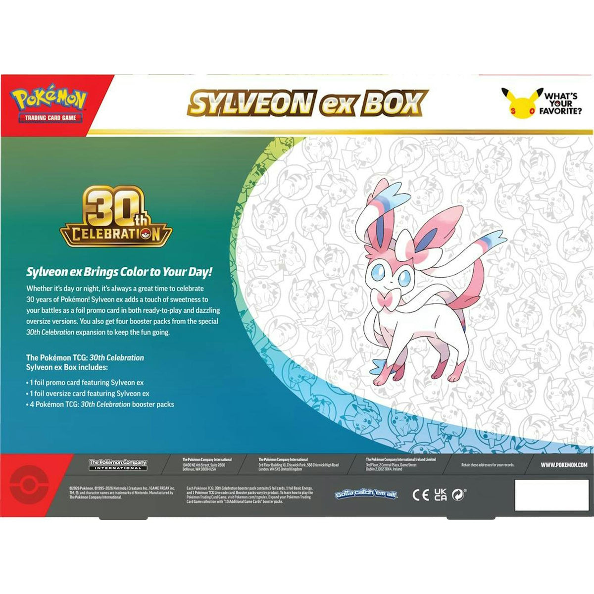 Pokemon 30th Celebration ex 6-Box Case (Presell)
