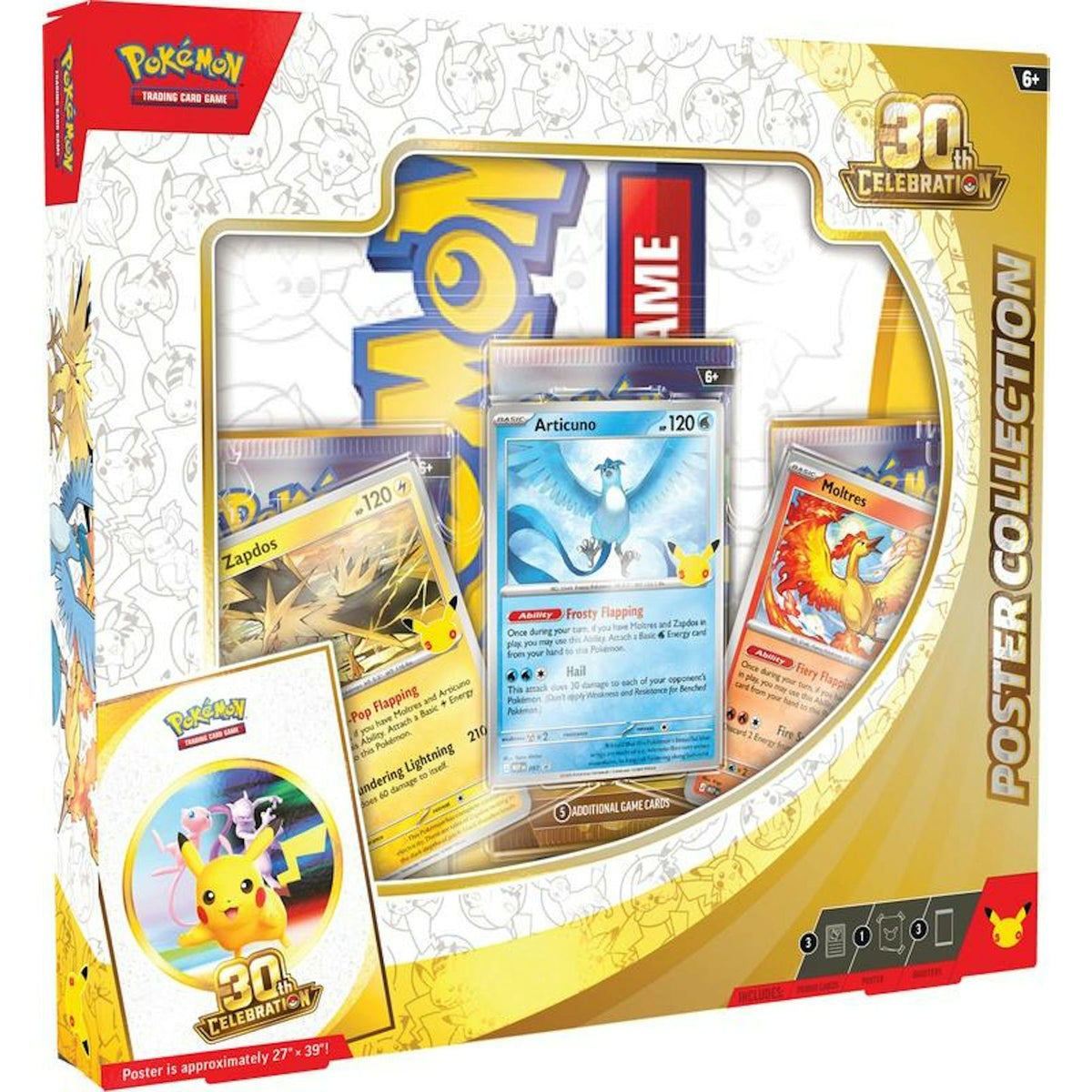 Pokemon 30th Celebration Poster Collection 6-Box Case (Presell)