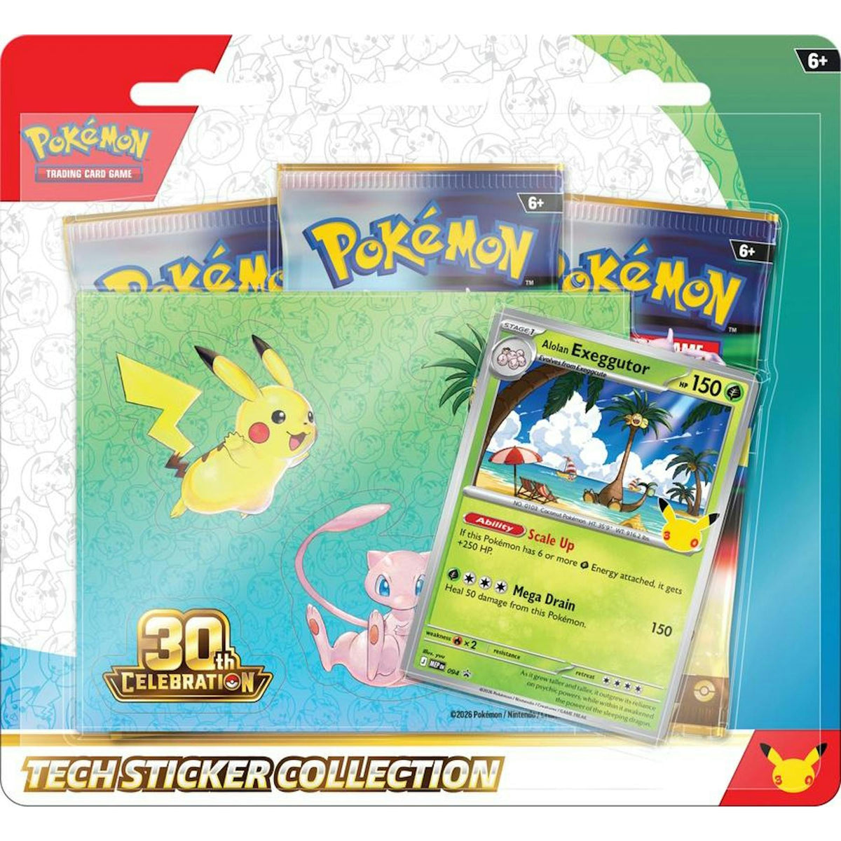 Pokemon 30th Celebration Tech Sticker Collection 12-Blister Case (Presell)