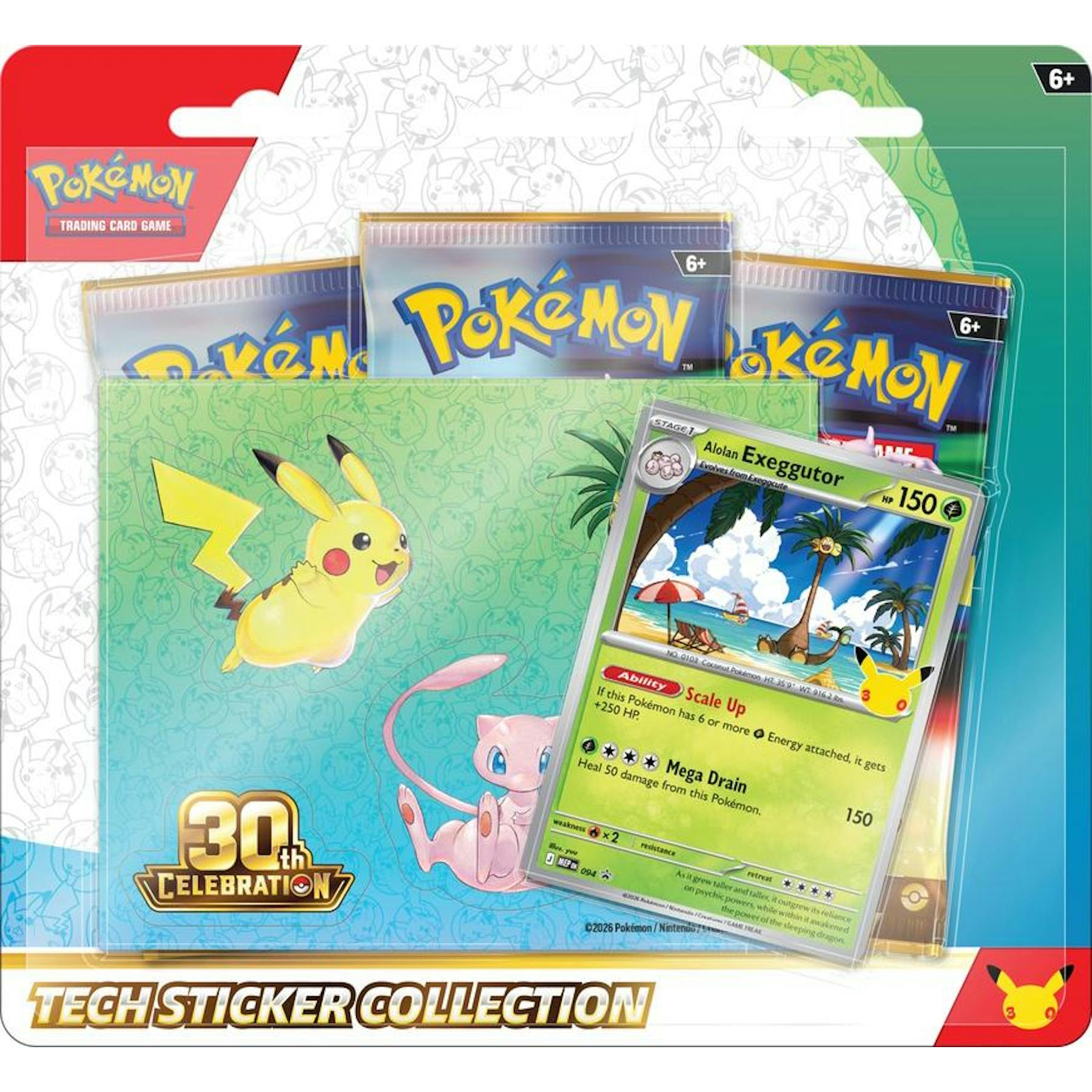 Pokemon 30th Celebration Tech Sticker Collection Blister (Presell)