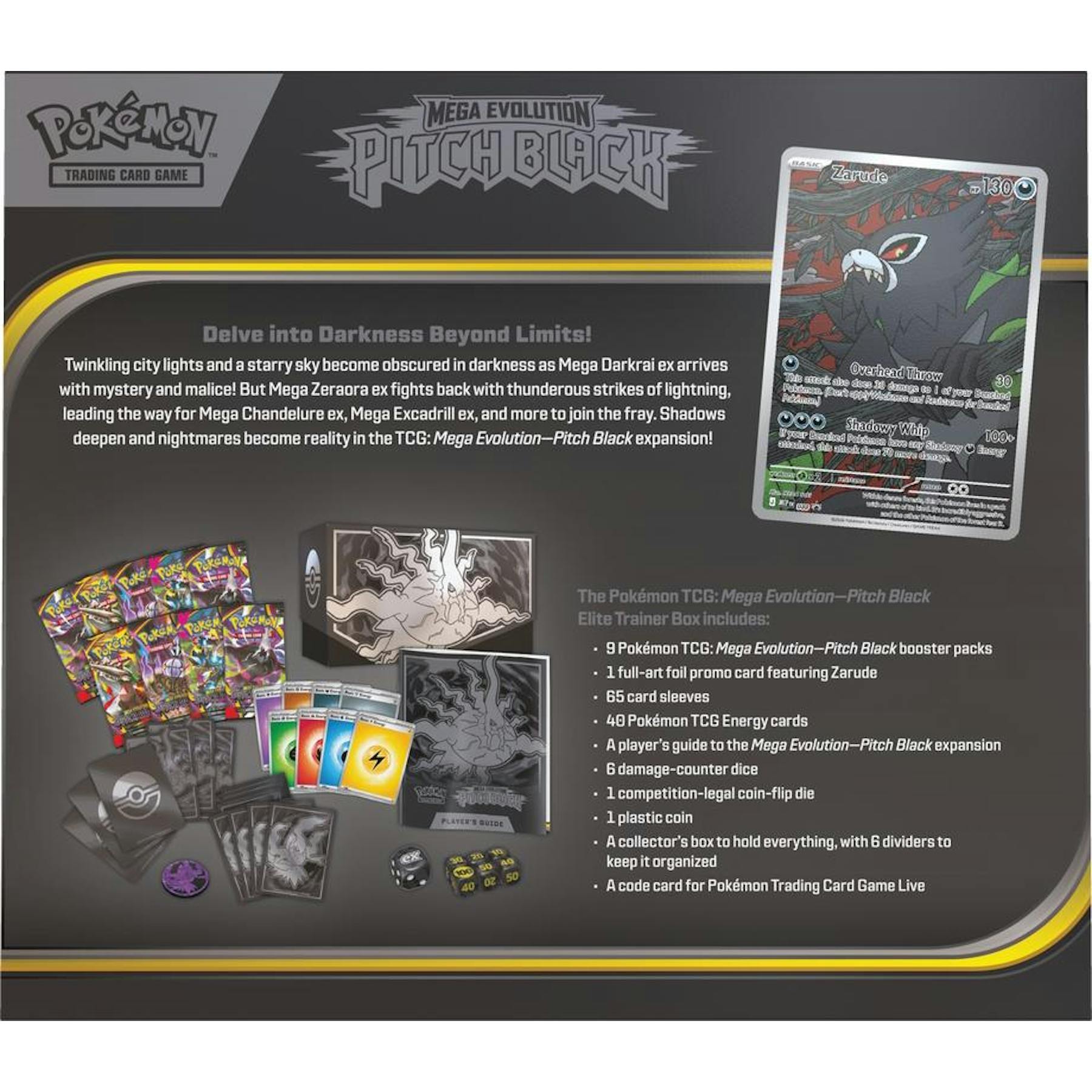 Pokemon Mega Evolution: Pitch Black Pokemon Center Exclusive Elite Trainer Box