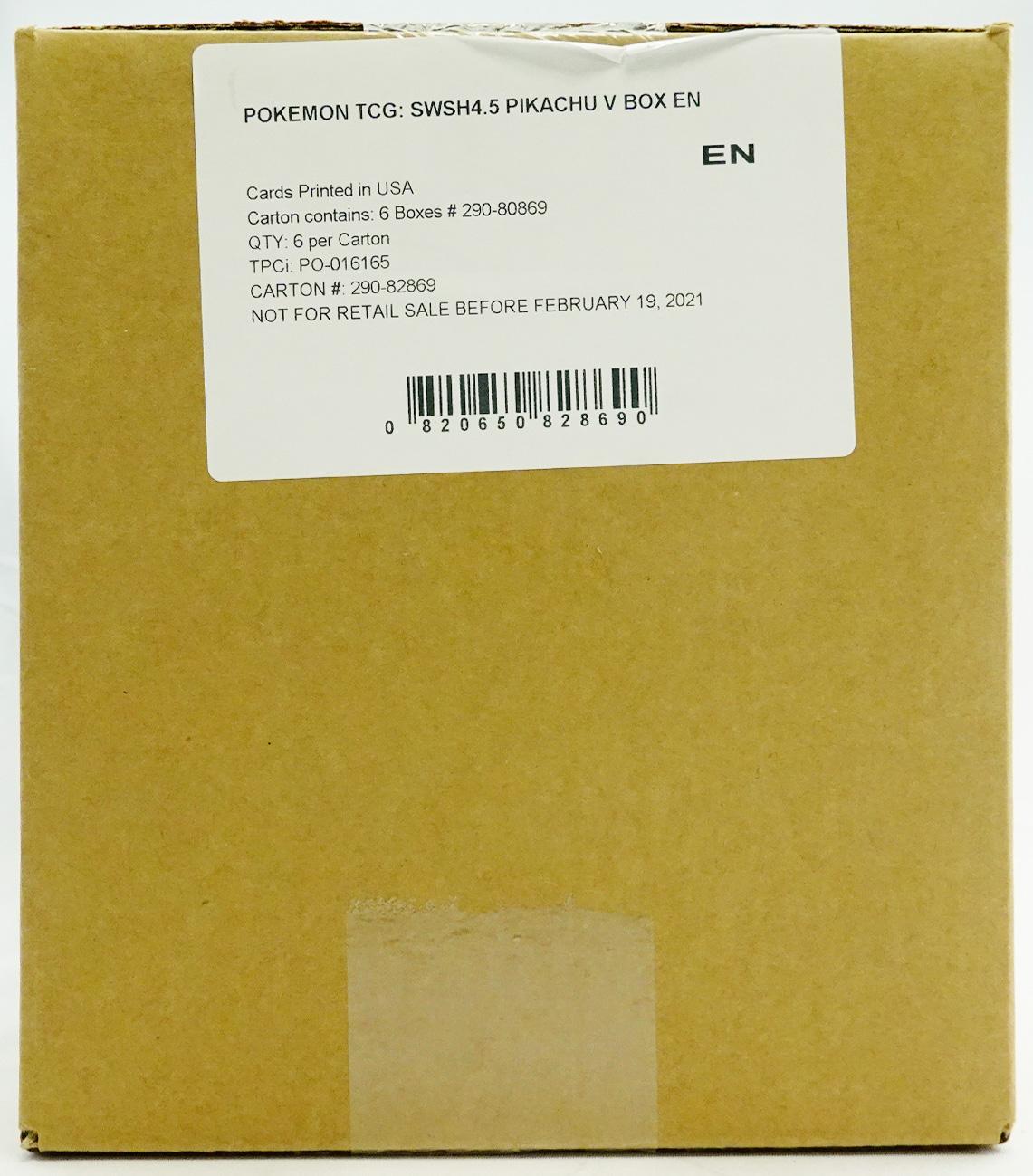 Pokemon Shining Fates Pikachu V 6-Box Case (Reed Buy)
