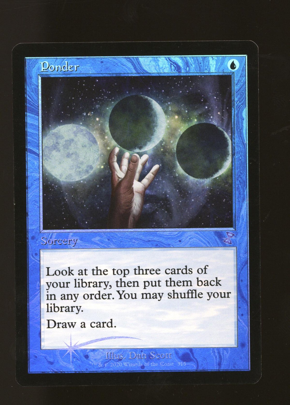 Magic the Gathering Time Spiral: Remastered Retro Frame FOIL Ponder LIGHTLY PLAYED LP