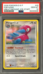 Pokemon Great Encounter Staff Prerelease Porygon2 49/106 PSA 10 GEM MINT *869 POP 7