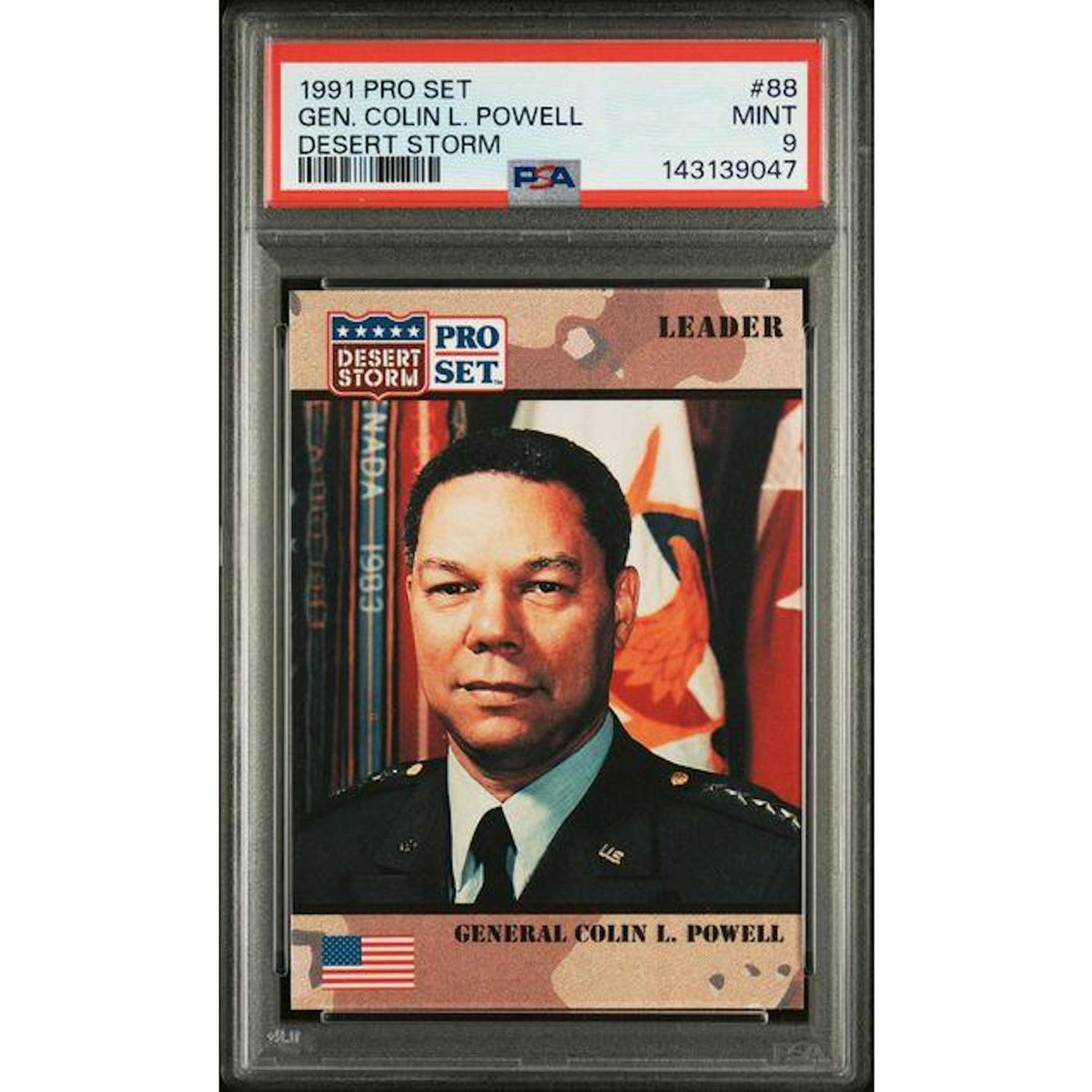 Pro Set Desert Storm 1991 General Colin Powell 88 Rookie Card PSA 9