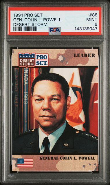 Pro Set Desert Storm 1991 General Colin Powell 88 Rookie Card PSA 9