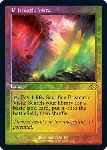 Magic the Gathering Modern Horizons Retro Frame FOIL Prismatic Vista LIGHTLY PLAYED LP