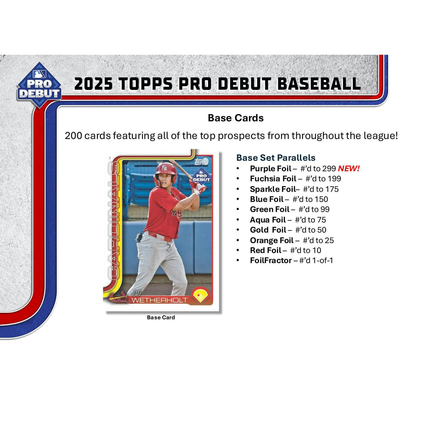 2025 Topps Pro Debut Baseball Hobby Jumbo Box