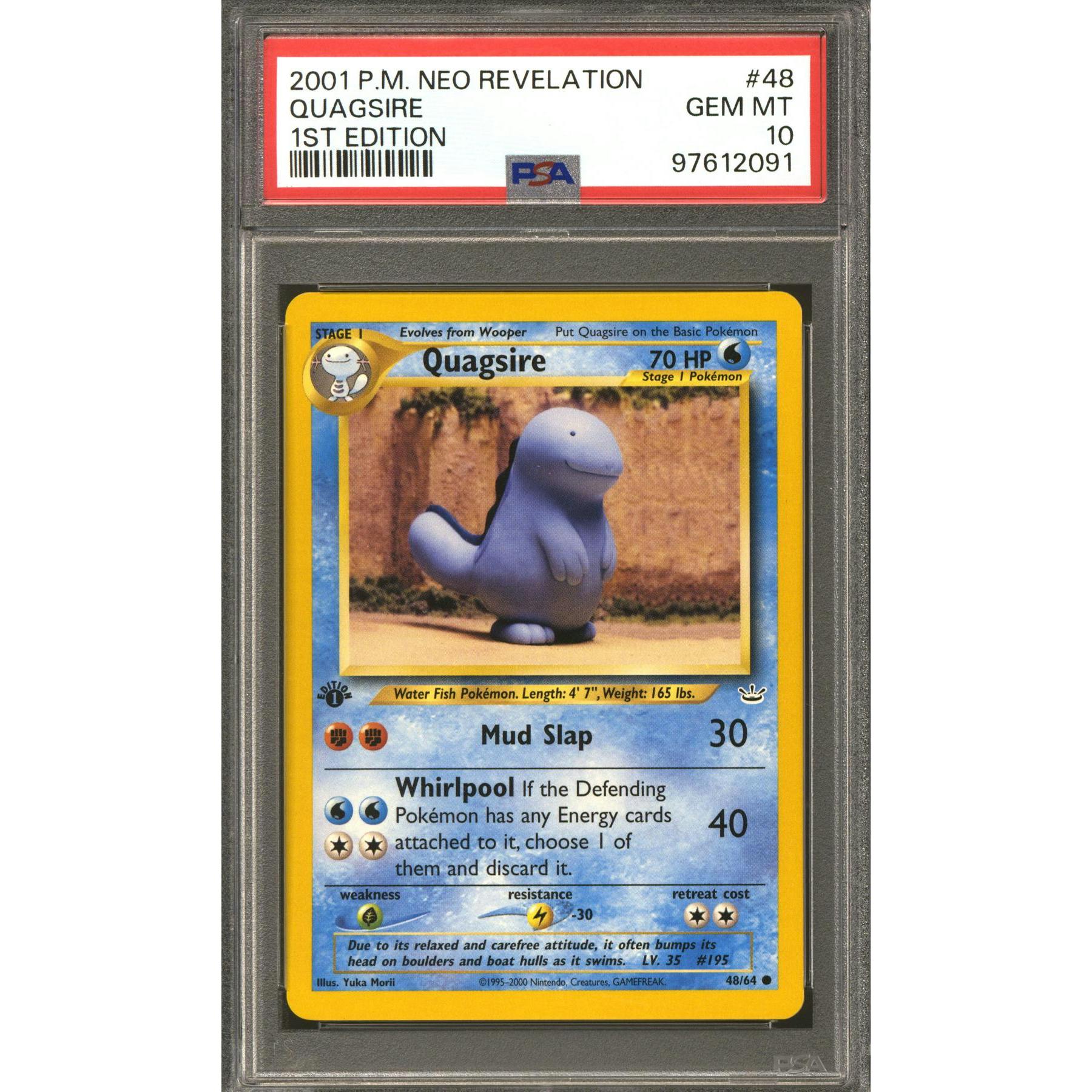Pokemon Neo Revelation 1st Edition Quagsire 48/64 PSA 10 GEM MINT