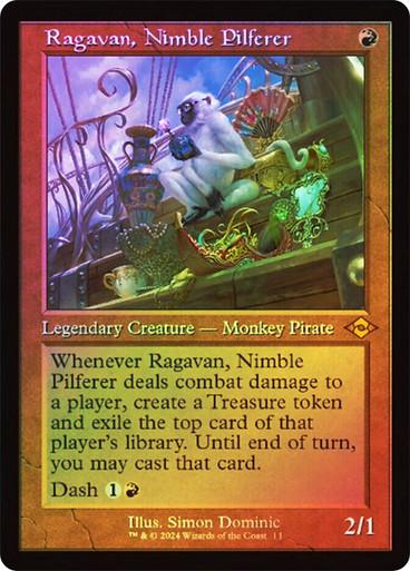 Magic the Gathering Modern Horizons 2 Retro Frame FOIL Ragavan, Nimble Pilferer LIGHTLY PLAYED LP