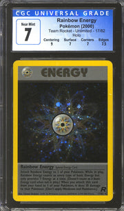 Pokemon Team Rocket Rainbow Energy 17/82 CGC 7 subs