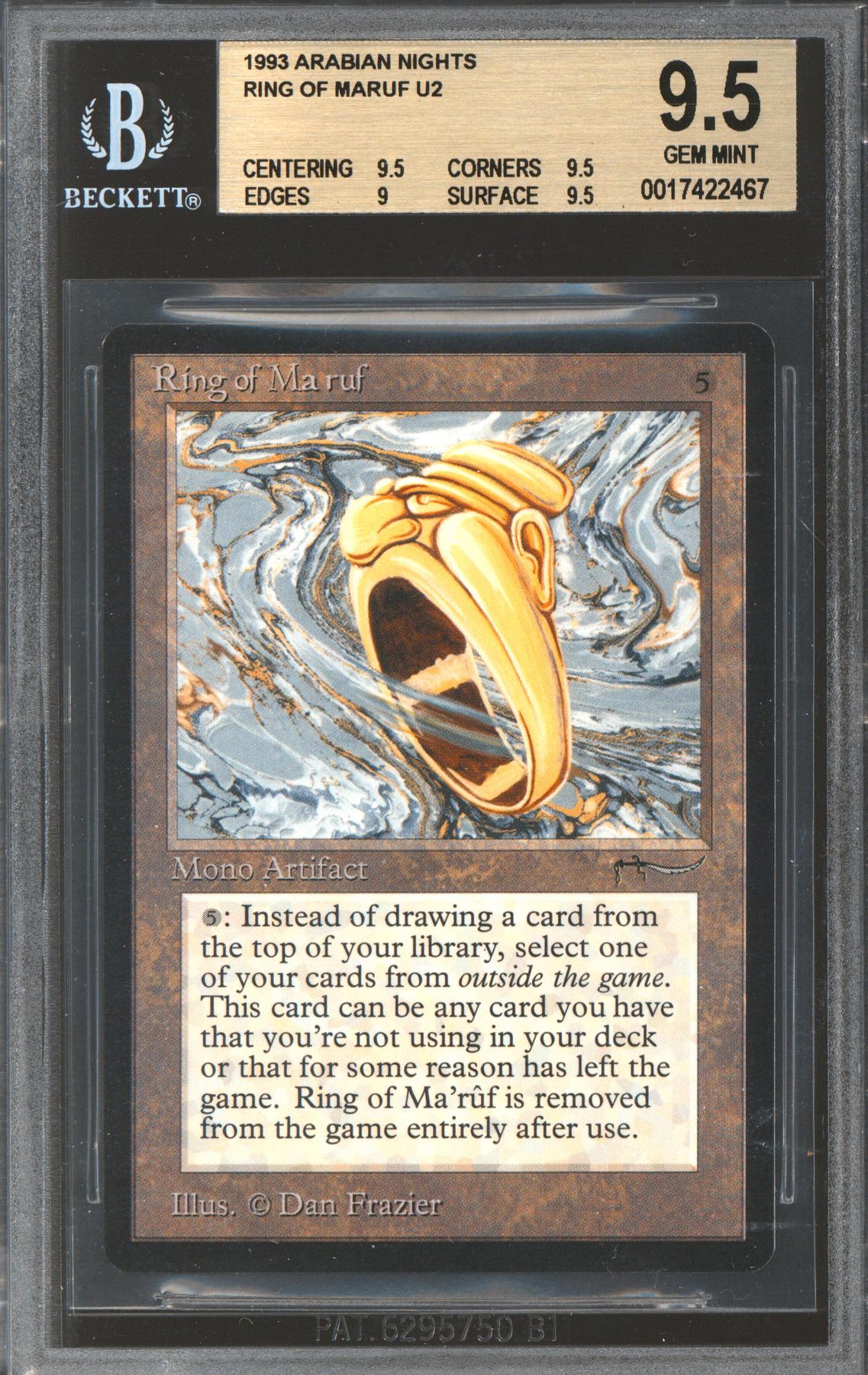 Magic the Gathering Arabian Nights Ring of Maruf BGS 9.5 (9.5, 9.5, 9, 9.5) GEM MINT
