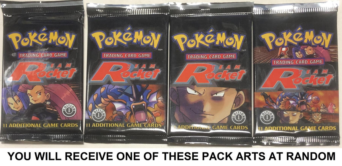 WOTC Pokemon Team Rocket 1st Edition Booster Pack UNWEIGHED UNSEARCHED RANDOM ART