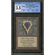 Magic the Gathering Alpha Mox Sapphire CGC 3.5 Pedigree HEAVILY PLAYED HP