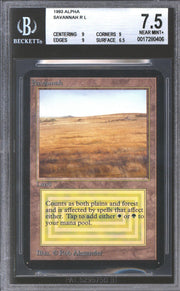 Magic the Gathering Alpha Savannah BGS 7.5 (9, 9, 9, 6.5) NEAR MINT NM