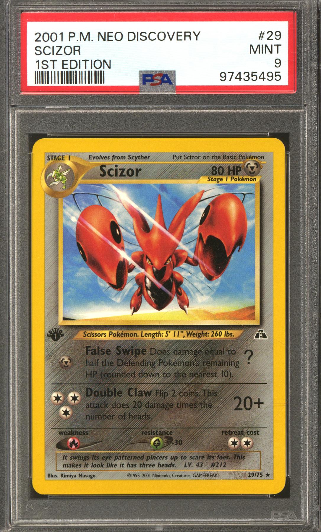Pokemon Neo Discovery 1st Edition Scizor 29/75 PSA 9