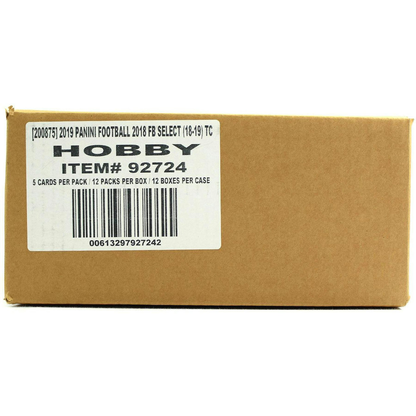 2018 Panini Select Football Hobby 12-Box Case