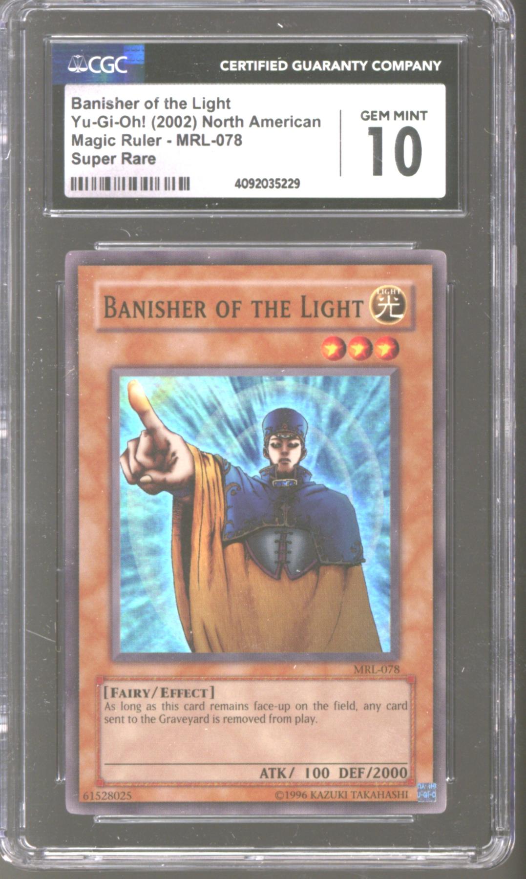 Yu-Gi-Oh Magic Ruler Banisher of The Light MRL-78 CGC 10 GEM MINT POP 3