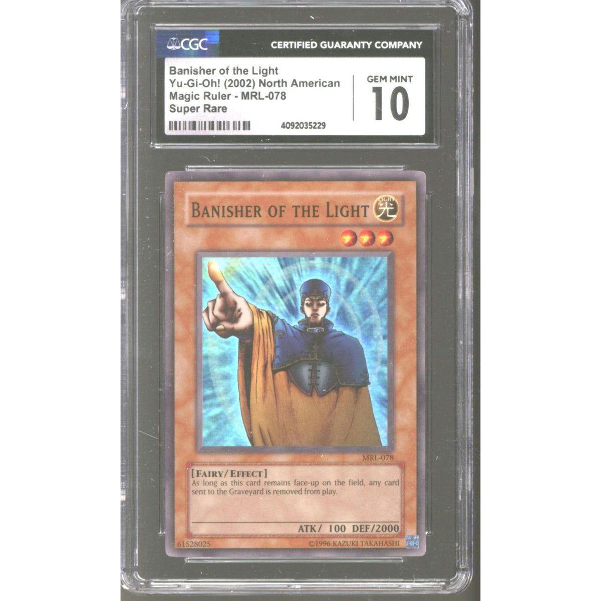 Yu-Gi-Oh Magic Ruler Banisher of The Light MRL-78 CGC 10 GEM MINT POP 3