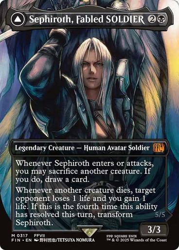 Magic the Gathering Final Fantasy Sephiroth, Fabled SOLDIER Borderless 317 NEAR MINT NM