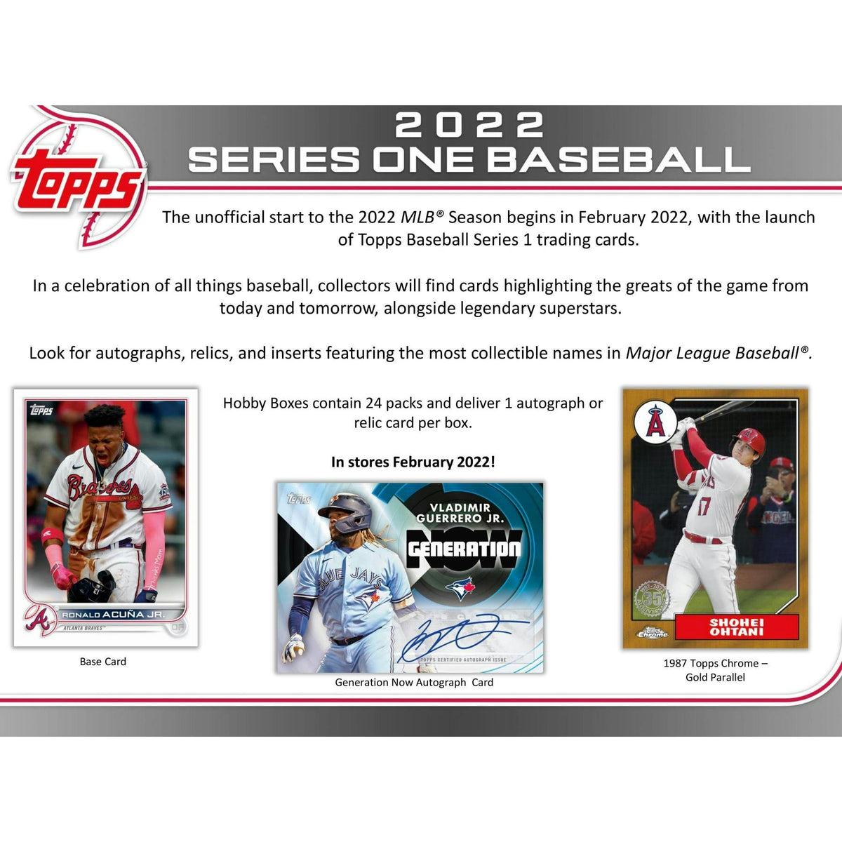 2022 Topps Series 1 Baseball Hobby Box (Reed Buy)