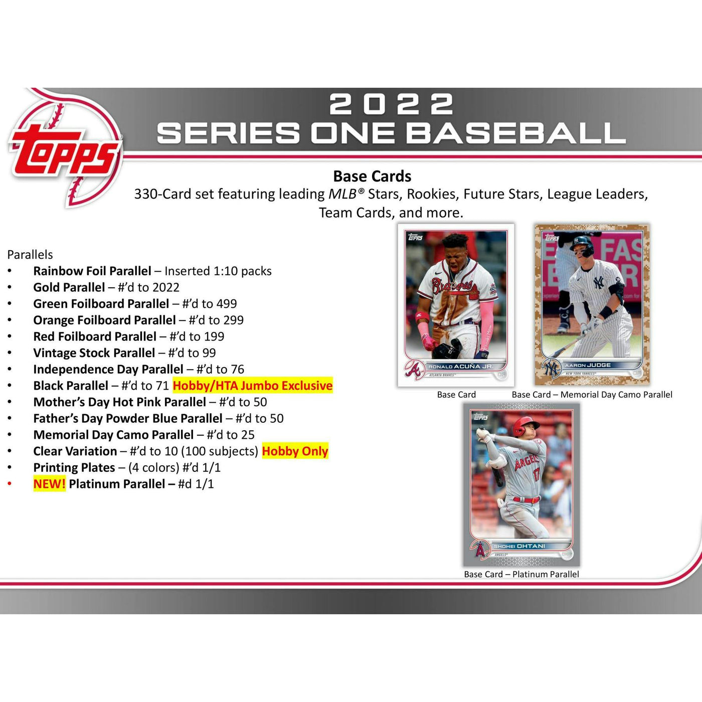 2022 Topps Series 1 Baseball Hobby Box