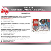 2022 Topps Series 1 Baseball Hobby Jumbo 6-Box Case