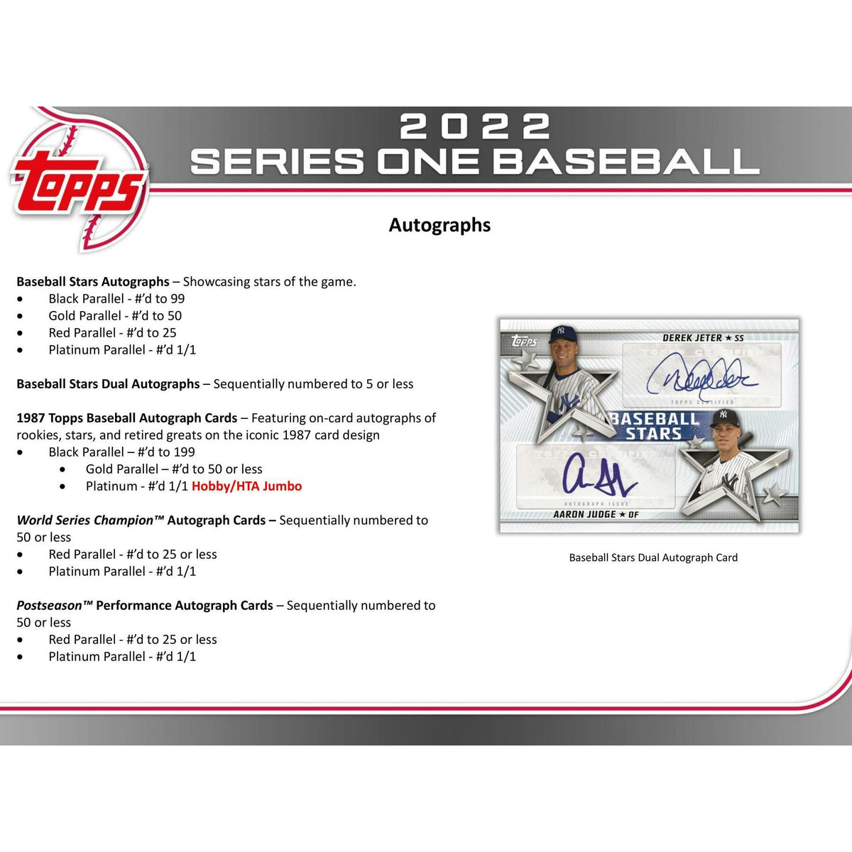 2022 Topps Series 1 Baseball Hobby Jumbo Box
