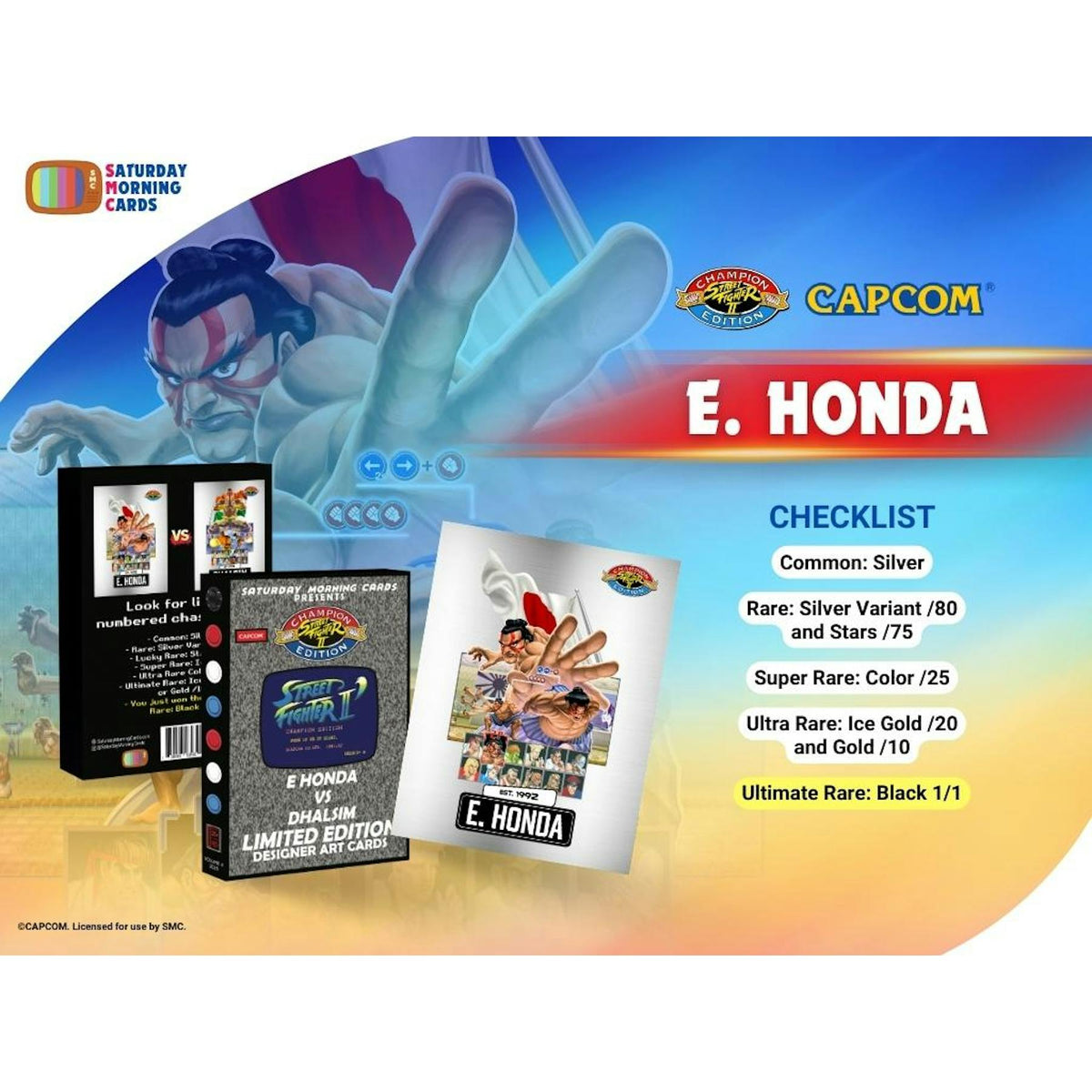 2026 Saturday Morning Cards Street Fighter 2 Volume 4: E. Honda Vs. Dhalsim Hobby Box