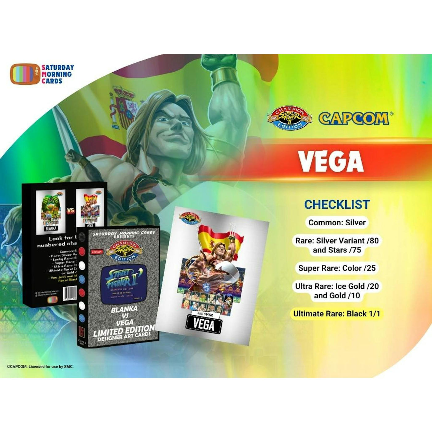 2026 Saturday Morning Cards Street Fighter 2 Volume 5: Blanka Vs. Vega Hobby Box