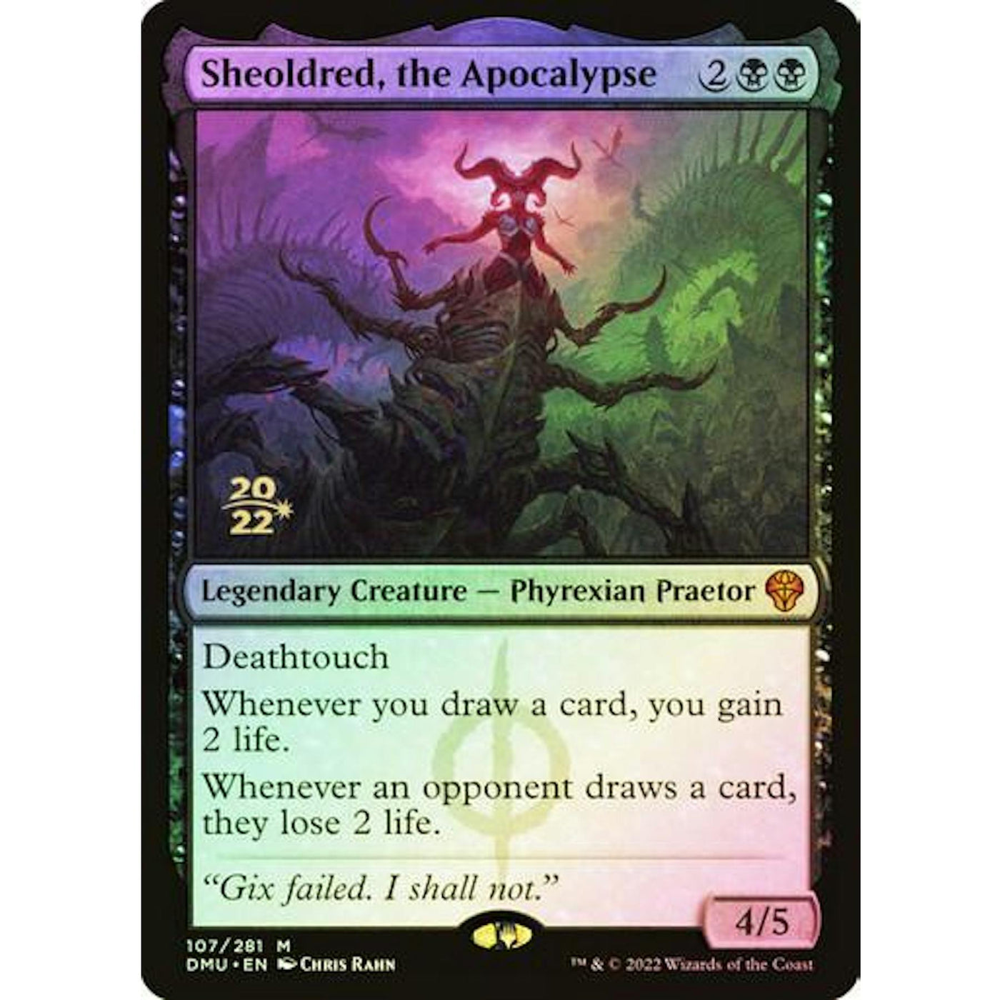 Magic the Gathering Dominaria United PRERELEASE FOIL Sheoldred, the Apocalypse NEAR MINT NM