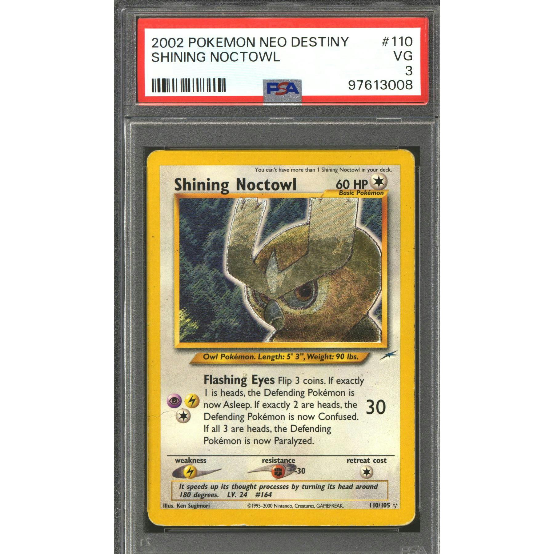 Pokemon Neo Destiny Shining Noctowl 110/105 PSA 3
