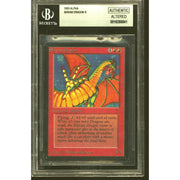 Magic the Gathering Alpha Shivan Dragon BGS AA Authentic Altered - Trimmed