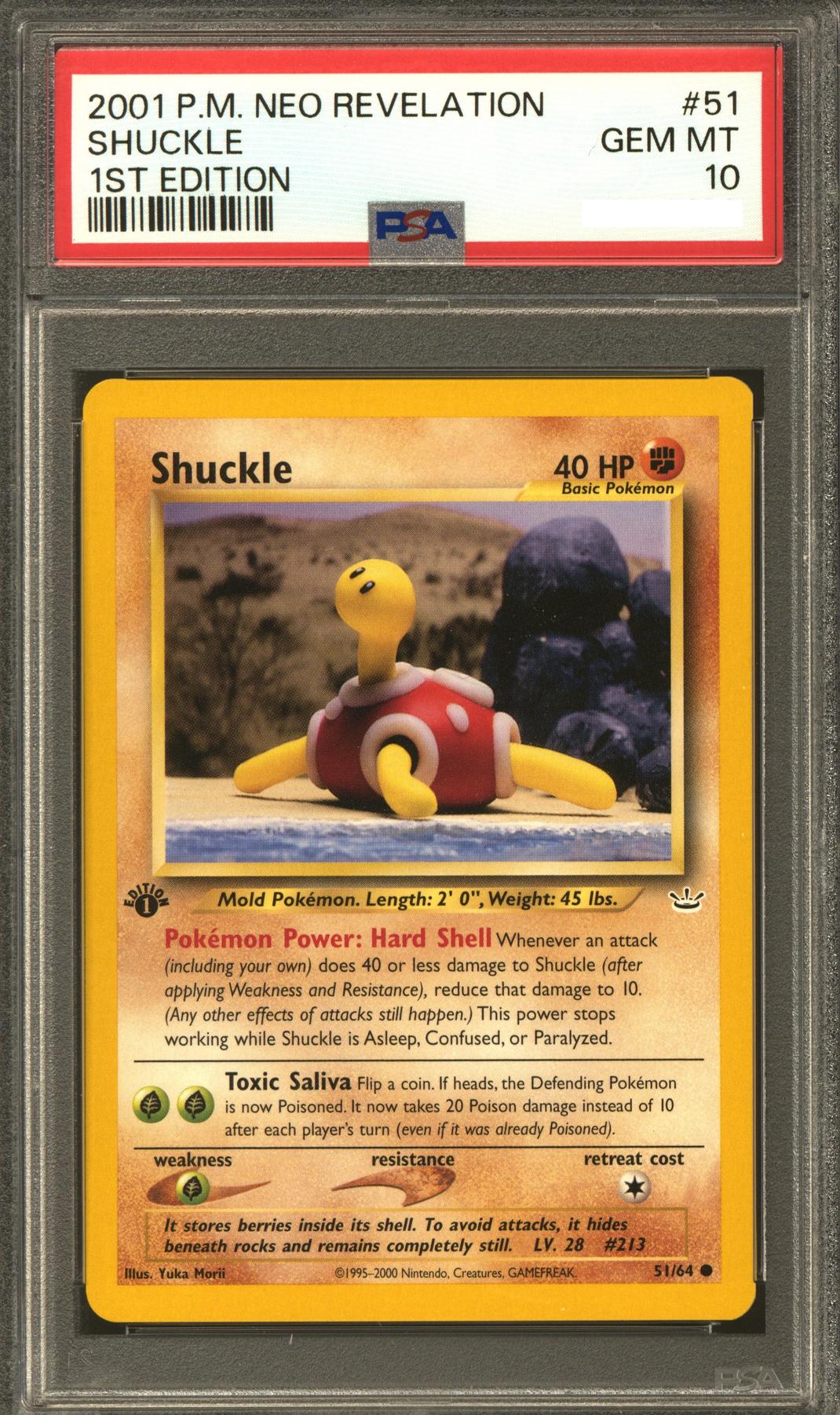 Pokemon Neo Revelation 1st Edition Shuckle 51/64 PSA 10 GEM MINT