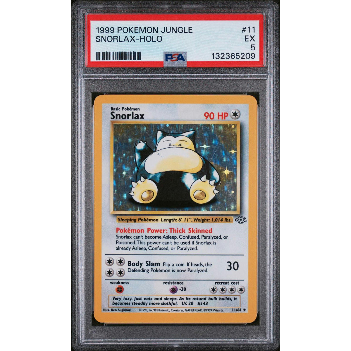 Pokemon Jungle Snorlax 11/64 PSA 5
