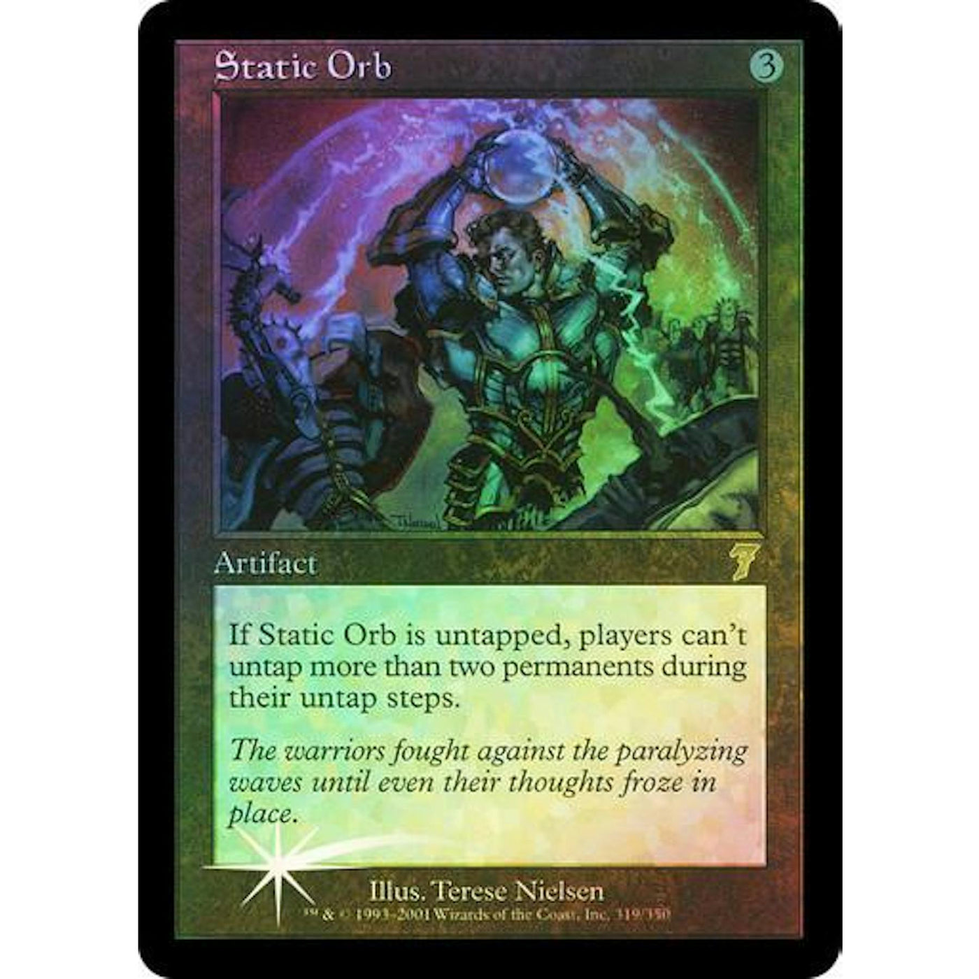 Magic the Gathering 7th Edition Seventh Ed FOIL Static Orb MODERATELY PLAYED MP