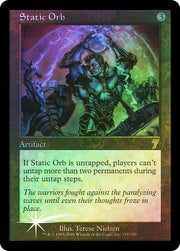 Magic the Gathering 7th Edition Seventh Ed FOIL Static Orb MODERATELY PLAYED MP
