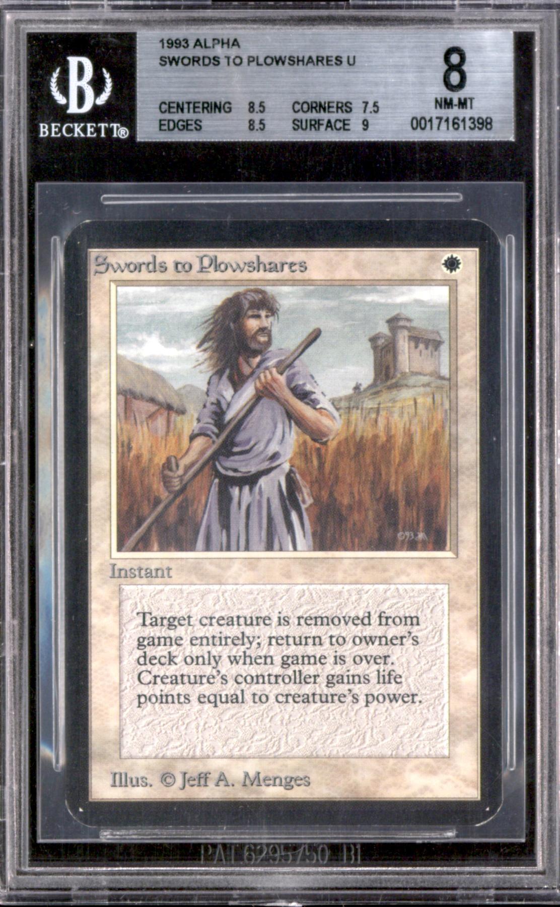 Magic the Gathering Alpha Swords to Plowshares BGS 8 - 8.5 7.5 8.5 9 NEAR MINT NM