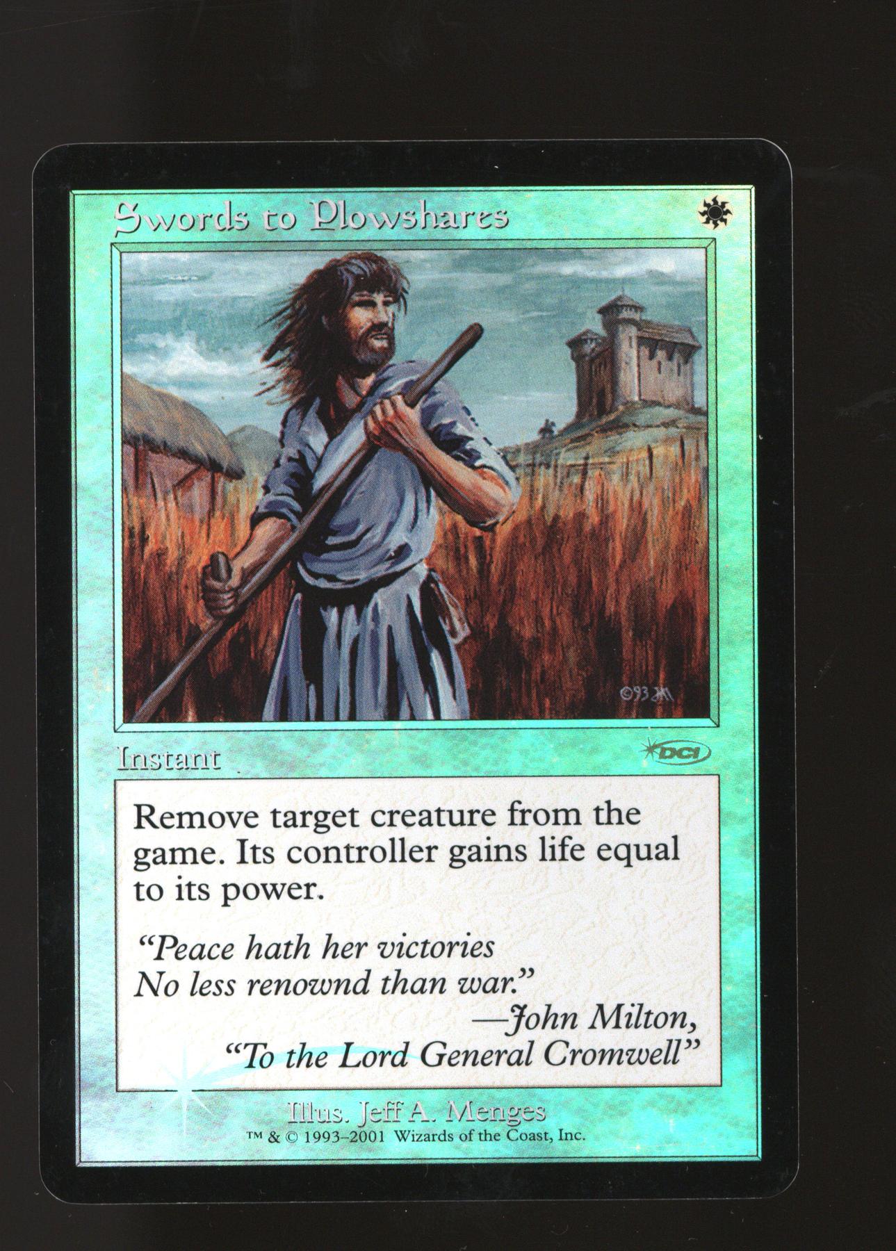 Magic the Gathering Judge Promo FNM DCI FOIL Swords to Plowshares LIGHTLY PLAYED LP