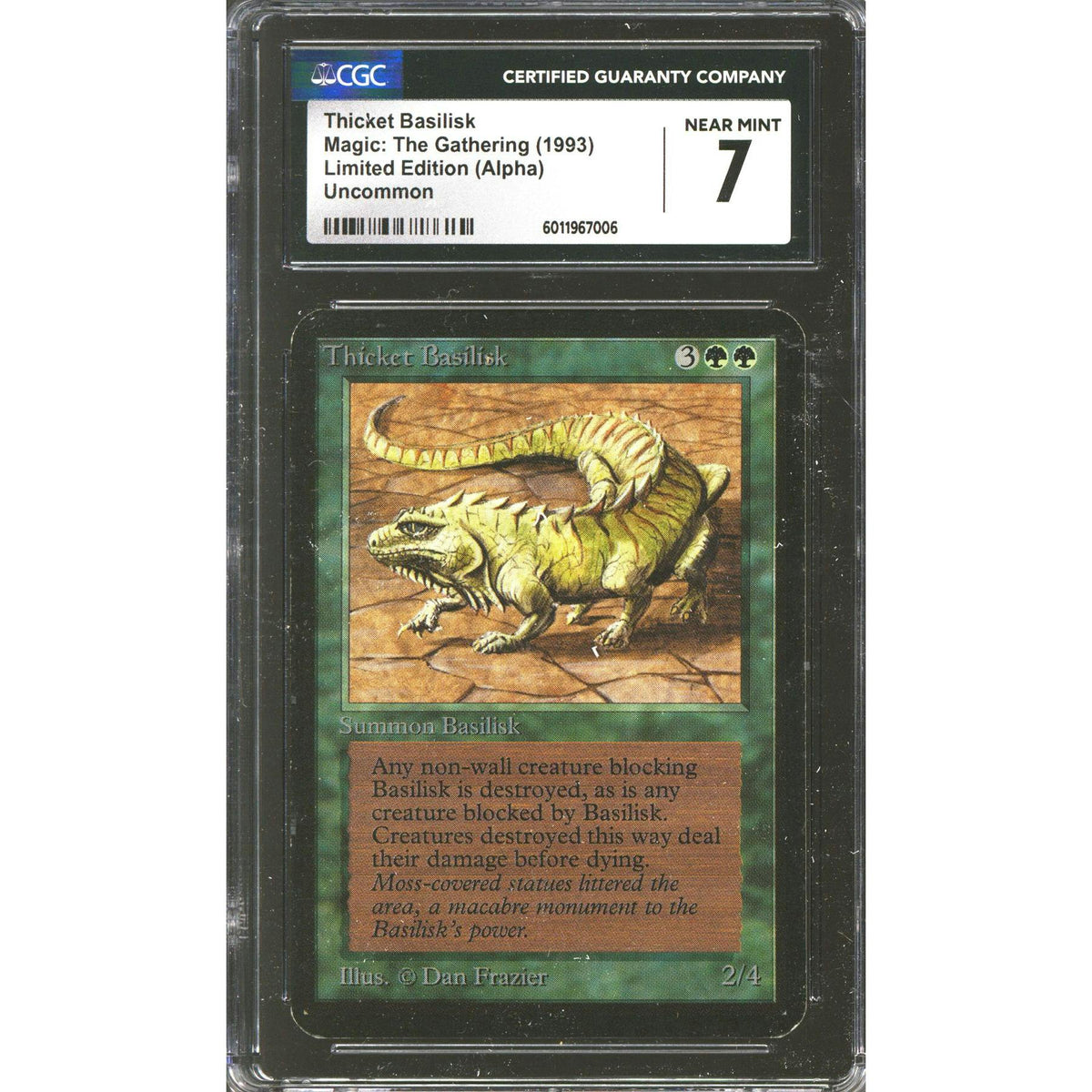 Magic the Gathering Alpha Thicket Basilisk CGC 7 LIGHTLY PLAYED LP