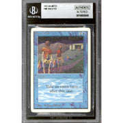 Magic the Gathering Unlimited Time Walk BGS Authentic Altered Shaved Corner HEAVILY PLAYED DAMAGED HP DMG