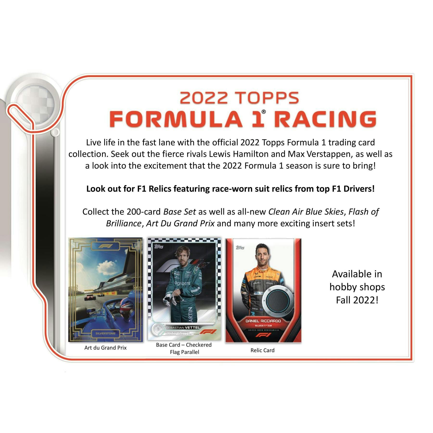 2022 Topps F1 Formula 1 Racing Hobby Box