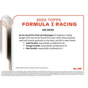 2022 Topps F1 Formula 1 Racing Hobby Box