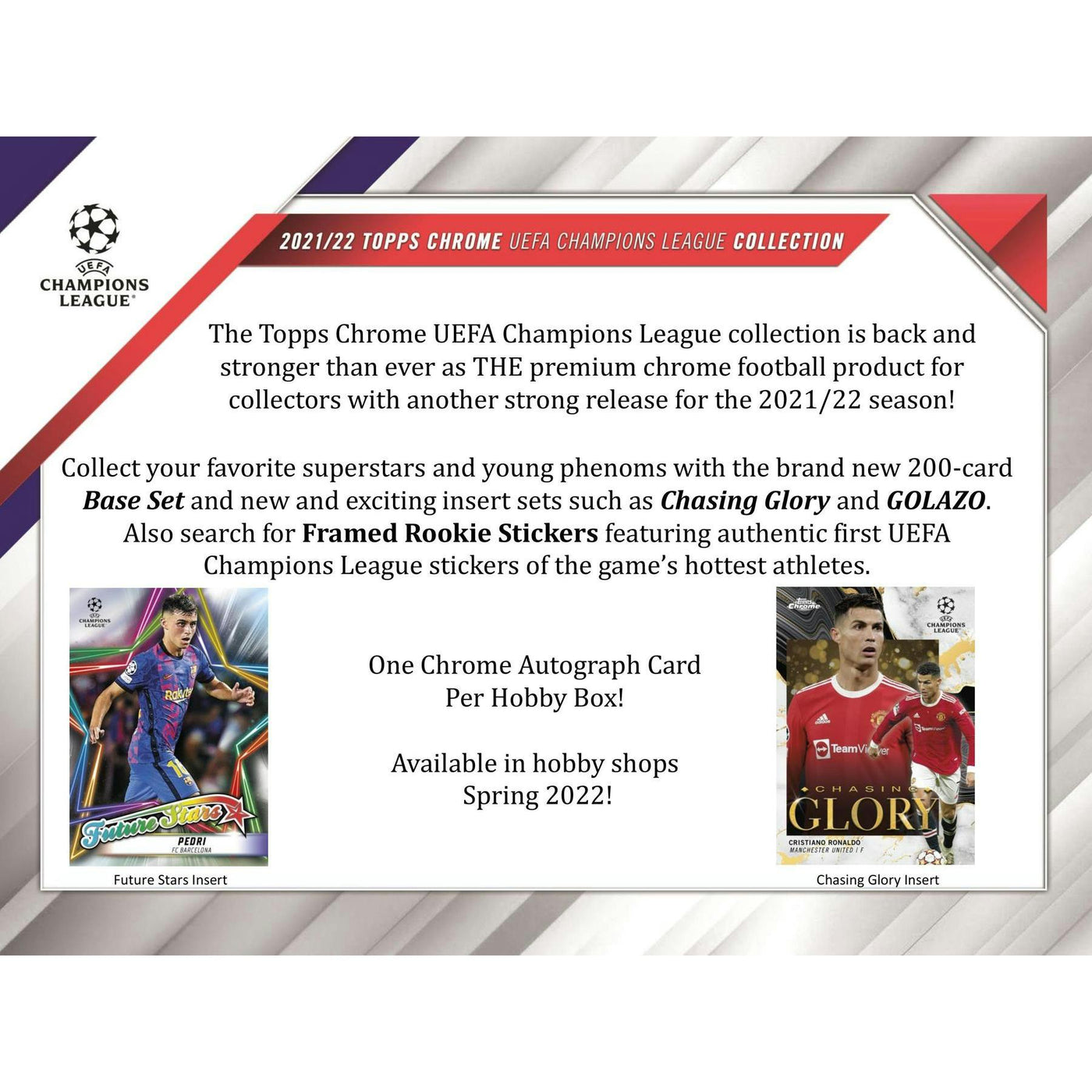 2021/22 Topps UEFA Champions League Chrome Soccer Hobby Lite Box