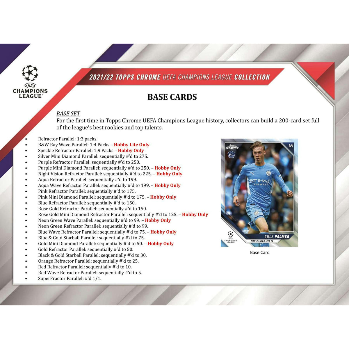 2021/22 Topps UEFA Champions League Chrome Soccer Hobby Lite Box