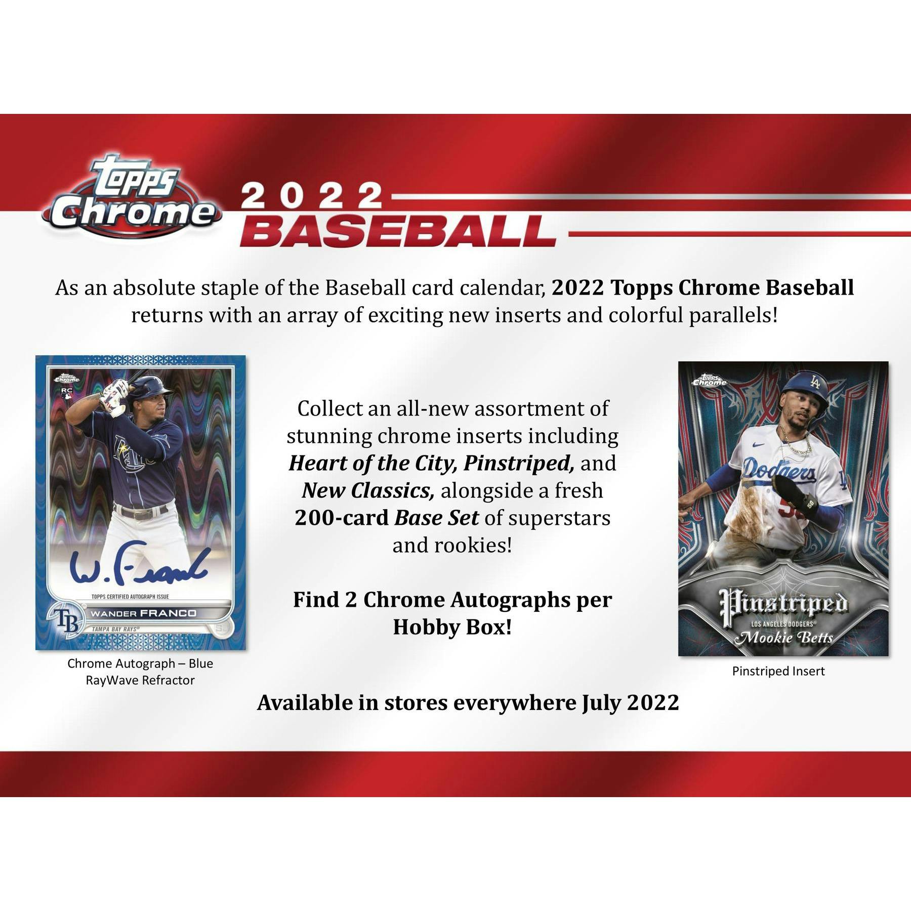2022 Topps Chrome Baseball Hobby Box (Reed Buy)