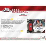 2022 Topps Chrome Baseball Hobby Box (Reed Buy)